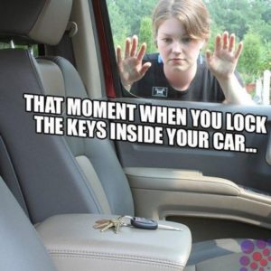 car keys in the car
