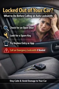 Locked Out of Your Car? What to Do Before Calling an Auto Locksmith