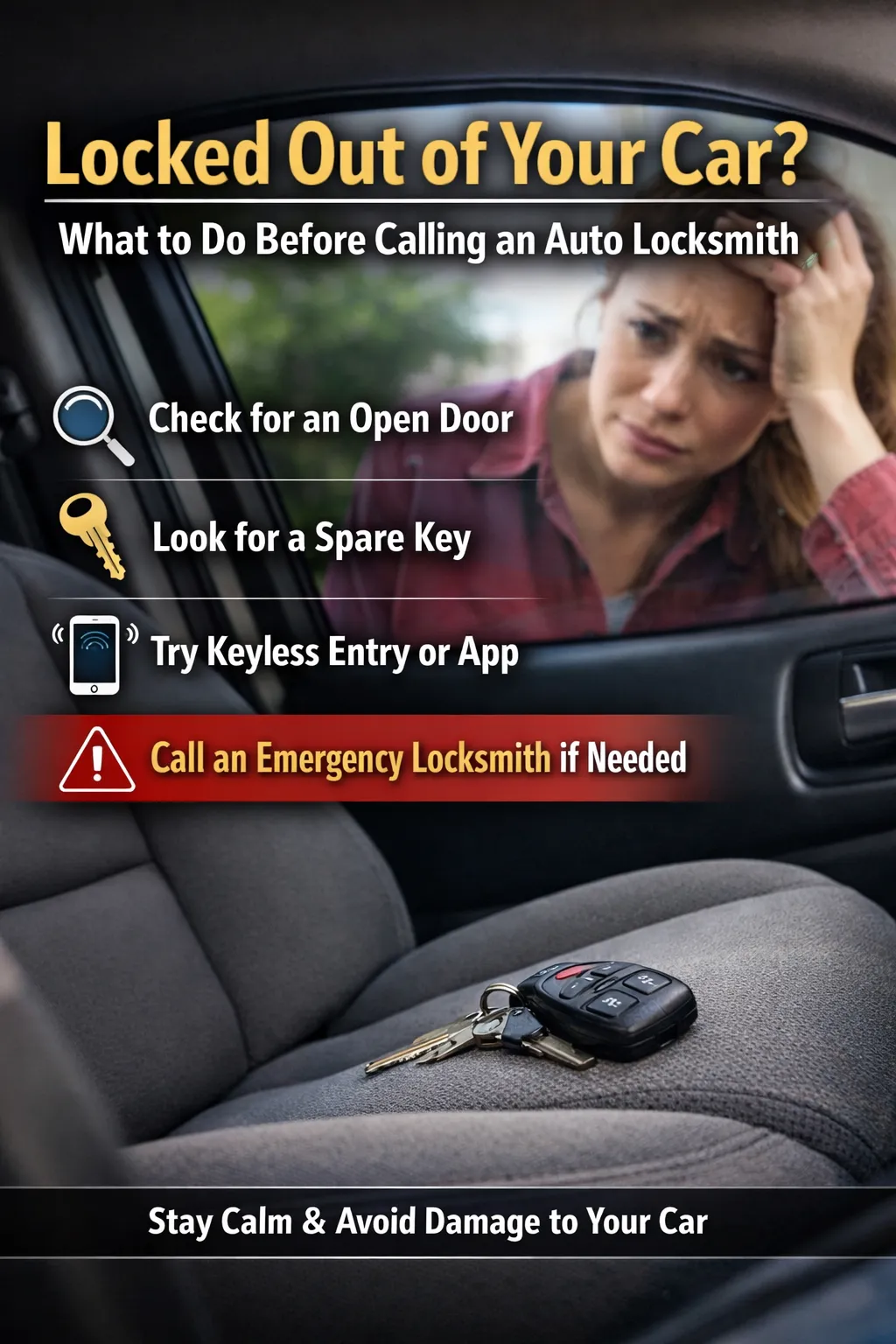 Locked Out of Your Car? What to Do Before Calling an Auto Locksmith